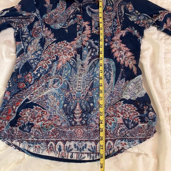 Boho paisley print long-sleeve blouse - Picture 4 of 6